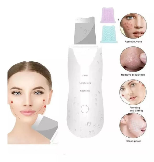 Espátula Facial Ultrasónica para Limpieza Profunda y Peeling Facial