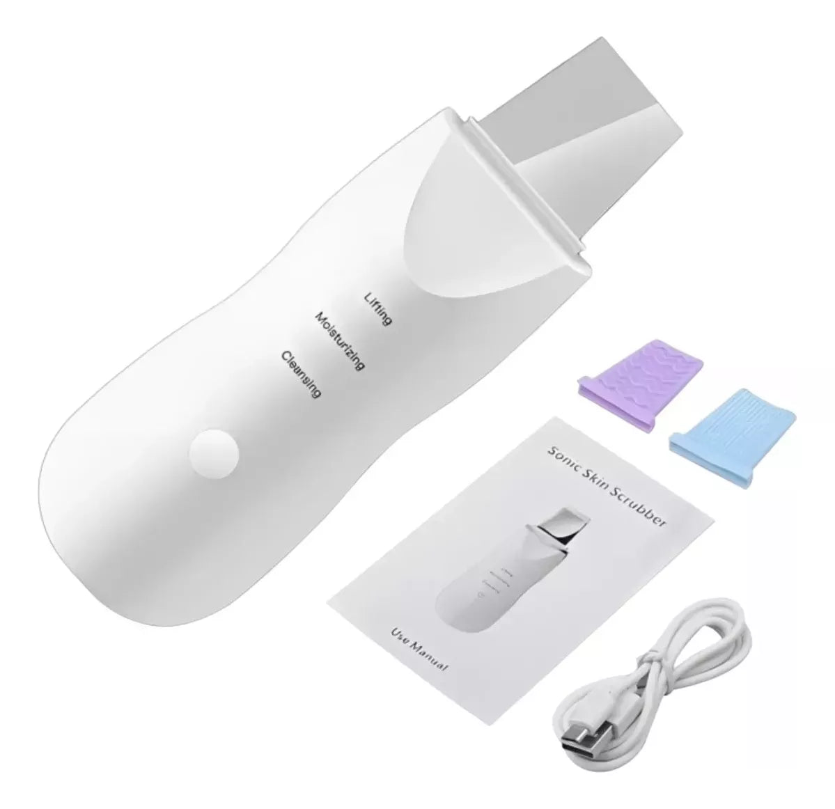Espátula Facial Ultrasónica para Limpieza Profunda y Peeling Facial